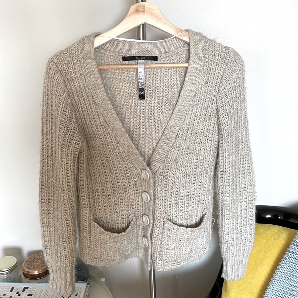 Kensie sweater Cardigan thick chunky loose knit, wool